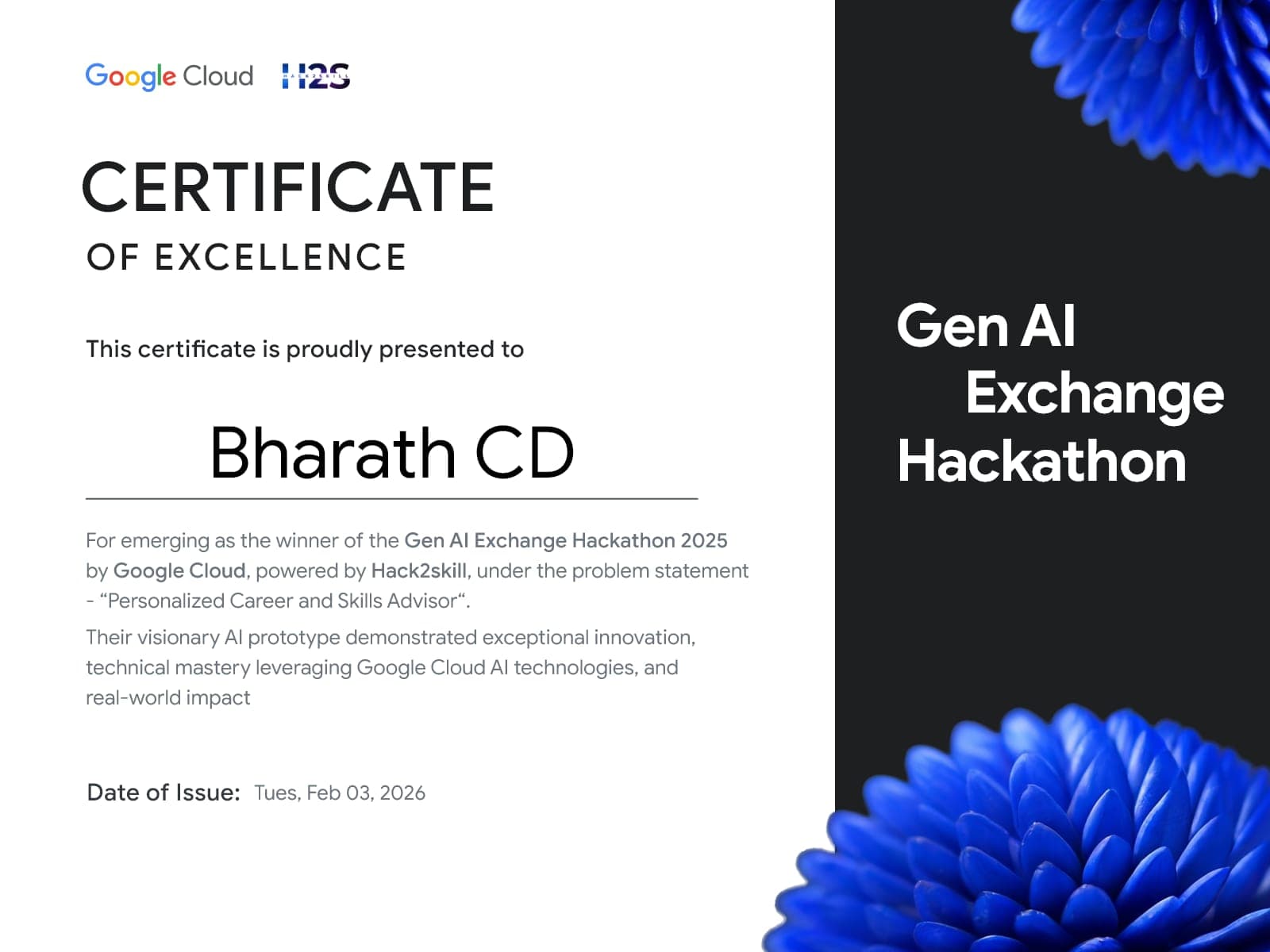Google Gen AI Exchange Hackathon Winner