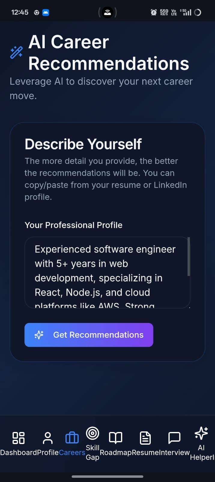 CareerLens screenshot 1